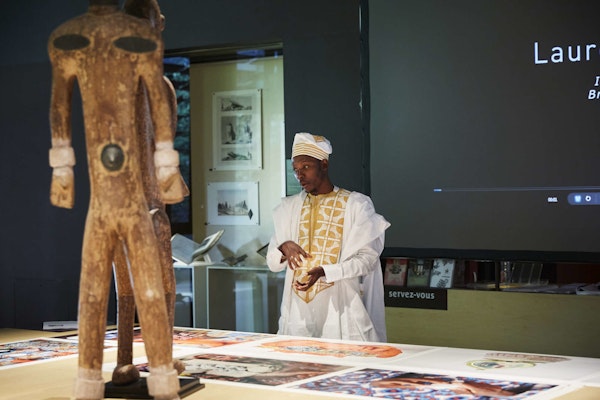 Ishola Akpo, salon de lecture Jacques Kerchache, June 2016 © musée du quai Branly - Jacques Chirac, 