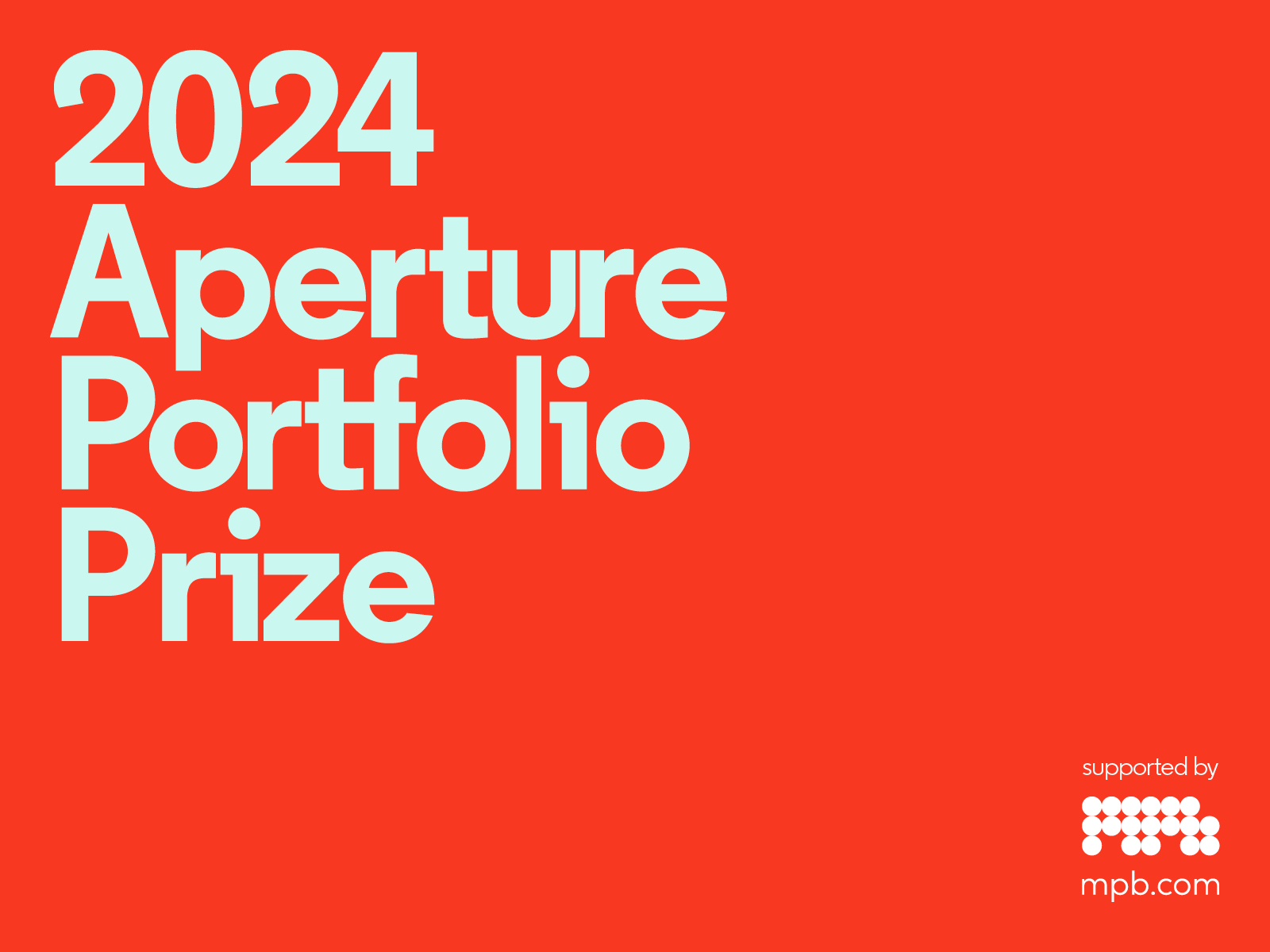 FAQ 2024 Aperture Portfolio Prize Picter