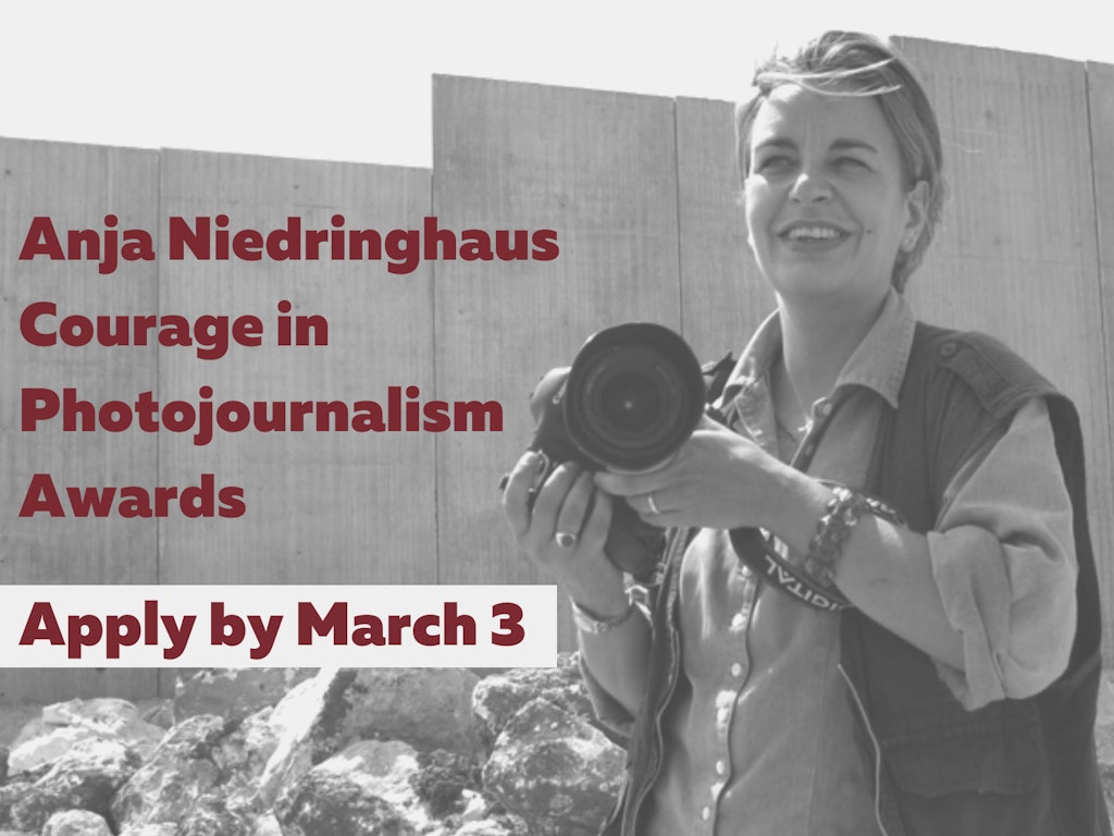 2023 Anja Niedringhaus Courage in Photojournalism Award